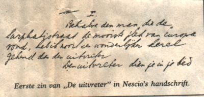 handschrift Nescio