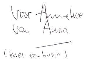 Handschrift Anna Enquist