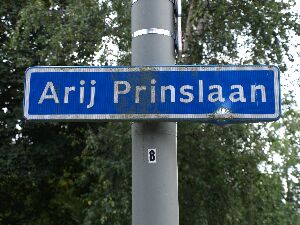 straatnaambord Arij Prinslaan, Schiedam