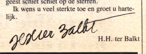 handtekening H.H. ter Balkt