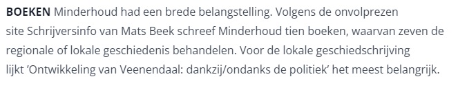 Constant van den Heuvel over Dick Minderhout