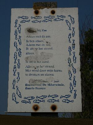 Gedicht nij het strand van Zoutelande