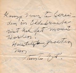 handschrift Henriëtte Roland Holst
