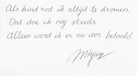 Handschrift Mirjam Mous