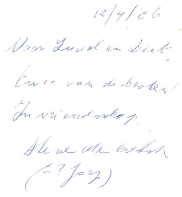 handschrift Steven Membrecht