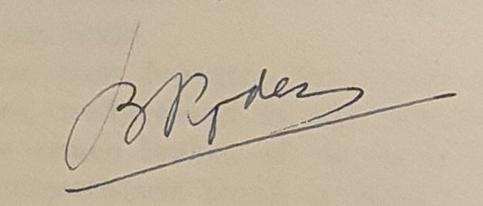 handtekening Barend Rijde