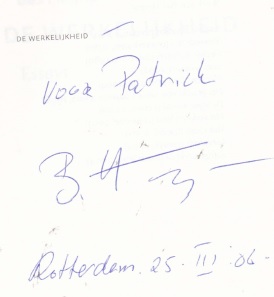 Handtekening Bas Heijne