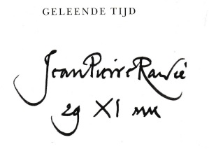 handtekening Jean Pierre Rawie