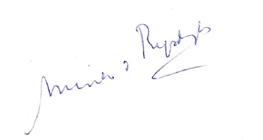 Handtekening Mink van Rijsdijk