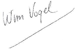 Handtekening Wim Vogel