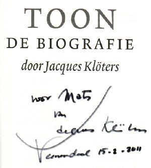 Handtekening Jacques Klöters
