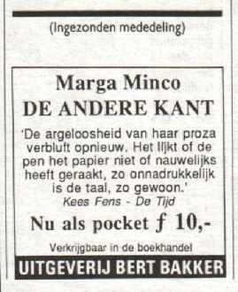 advertentie Marga Minco