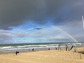 regenboog boven zee - Domburg