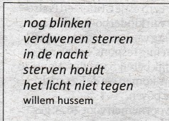 rouwadvertentie met tekst Willem Hussem