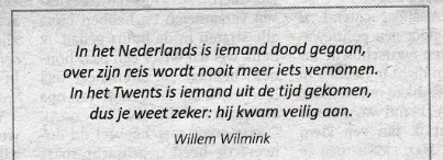 rouwadvertentie met tekst Willem Wilmink