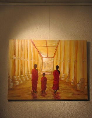 schilderij monniken
