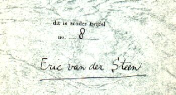 Handtekening Eric van der Steen