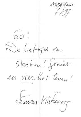 Handschrift Simon Vinkenoog