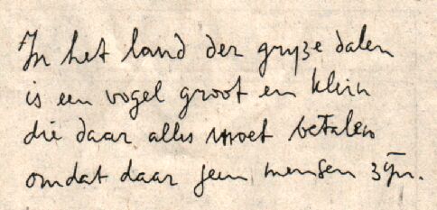Handschrift J.M.A. Biesheuvel