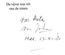 handschrift Johan van Nieuwenhuizen