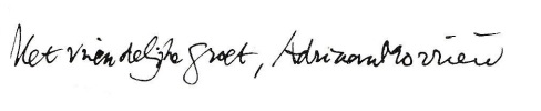 handtekening Adriaan Morrien