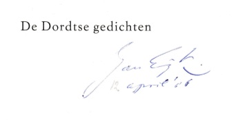 Handtekening Jan Eijkelboom