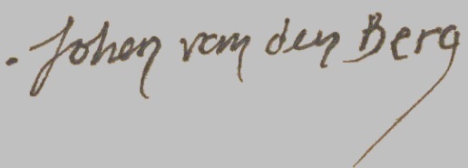 handtekening Johan van den Berg
