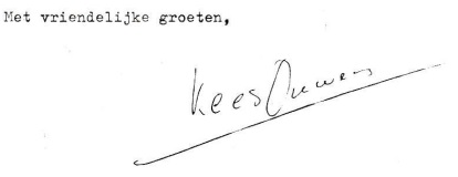 handtekening Kees Ouwens