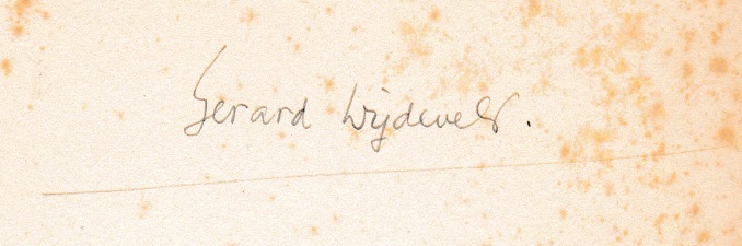 Handtekening Gerard Wijdeveld