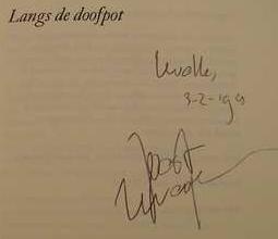 Handtekening Joost Zwagerman