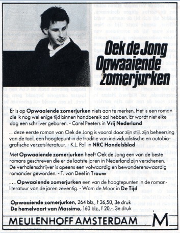 Advertentie Oek de Jong