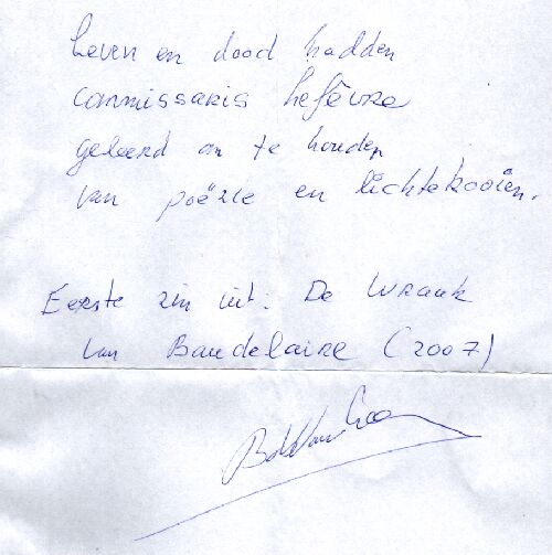 Handschrift Bob van Laerhoven