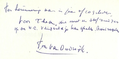 Handschrift Ton van Oudwijk