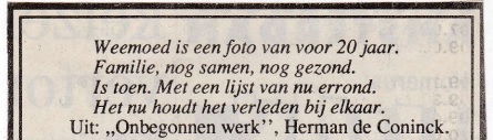 rouwadvertentie met tekst Herman de Coninck