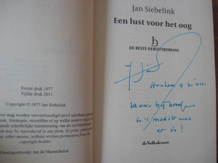 Handtekening Jan Siebelink