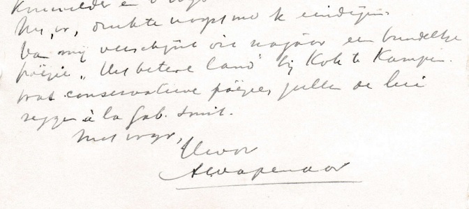 handschrift A. Wapenaar